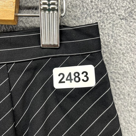 ANN TAYLOR Skirt Womens Size 2 Black Striped Embroidered Floral A-Line Wrap - Picture 13 of 13